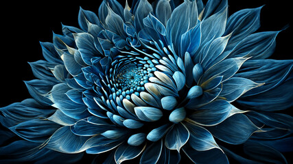 Abstract blue flower. Delicate floral background.