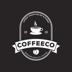 coffee shop logo design. vintage style concept