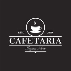 coffee shop logo design. vintage style concept