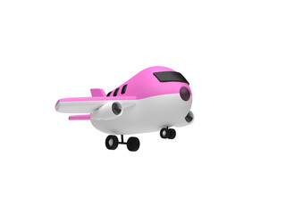 Preparations for a happy journey away. Airplane, ticket,
luggage bag, passport, etc. 3d rendering