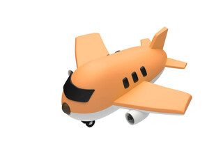 Preparations for a happy journey away. Airplane, ticket,
luggage bag, passport, etc. 3d rendering