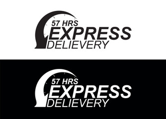Obraz premium Express delivery in 57 hours. Fast delivery, express and urgent shipping