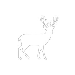 Line art Deer Vector Design
