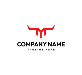 Fototapeta premium letter TM logo, Bull logo,head bull logo