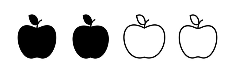 Apple icon vector for web and mobile app. Apple sign and symbols for web design.
