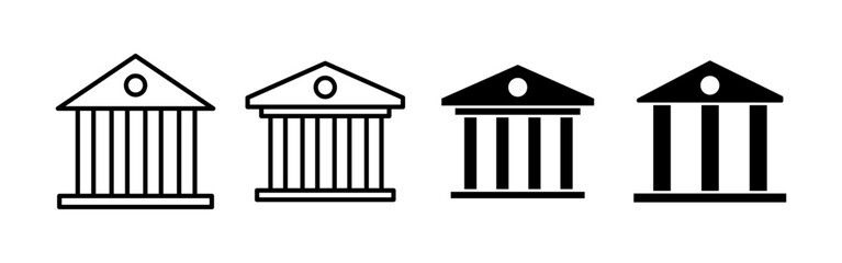 Bank icon vector for web and mobile app. Bank sign and symbol, museum, university