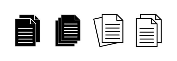 Document icon vector for web and mobile app. Paper sign and symbol. File Icon