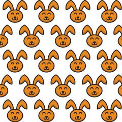 pattern bunny cute animal logo