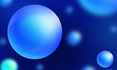 abstract blue background with bubbles