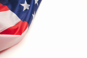 Portion of the American flag is displayed against a white background