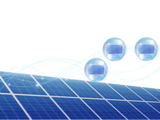 Solar panels (solar cell) in solar farm with sun lighting to create the clean electric power PNG transparent