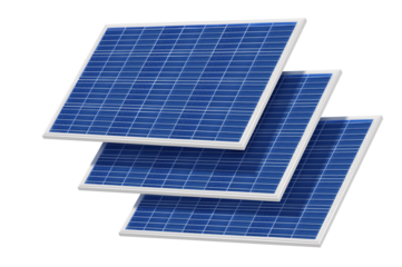 Solar panels (solar cell) in solar farm with sun lighting to create the clean electric power PNG transparent