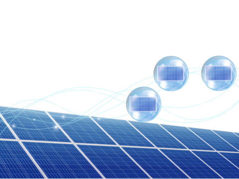 Solar panels (solar cell) in solar farm with sun lighting to create the clean electric power PNG transparent
