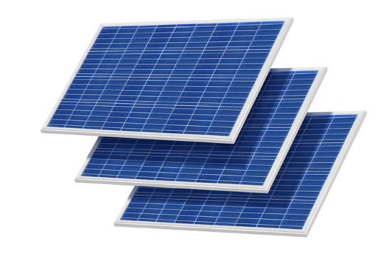 Solar panels (solar cell) in solar farm with sun lighting to create the clean electric power PNG transparent