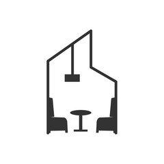 Fototapeta premium interior logo template. Icon Illustration Brand Identity. Isolated and flat illustration. Vector graphic