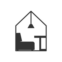 interior logo template. Icon Illustration Brand Identity. Isolated and flat illustration. Vector graphic