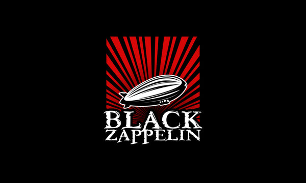 zeppelin logo, airship logo, dirigible logo