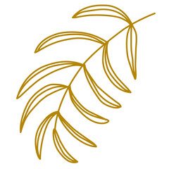 Leaves Line Art vector illustration 