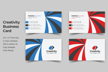 Corporate Business Card Design Print Template