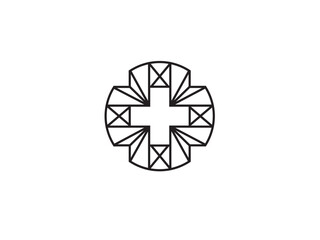 Fototapeta premium cross logo design