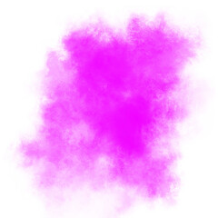 Pink color powder explosion isolated on transparent background. Royalty high-quality free stock PNG...