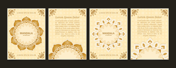 luxury cover background with mandala texture