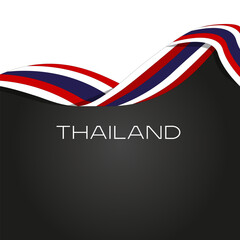 Thailand flag ribbon : Flag banner vector Illustration templates