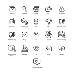 Compilation of icon sets for social media apps, marketing, or website needs