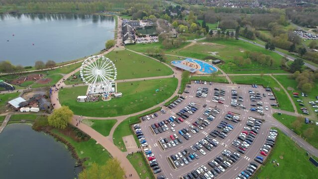 Gorgeous View of Milton Keynes City at Willen Lake Park  of England UK. 