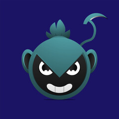 ball shape monster vector illustration.