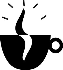 Obraz premium Coffee cup icon. Coffee label vector design. Minimalist and simple concept. Used for coffee shop logo or cafe logo. Replaceable vector design.