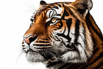 Fototapeta premium close up portrait of a tiger's face. Generative AI