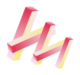 Gradient 3d geometric shape vector