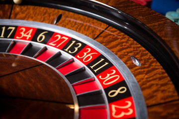 Roulette Table Close Up at the Casino