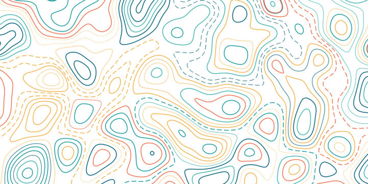 seamless pattern topography contour lines