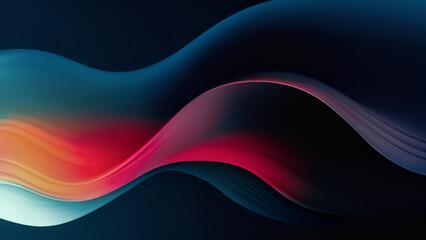 3D Gradient Waves Background
