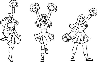cheerleader girl vector