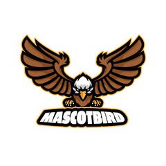 Logo mascot of eagle fly