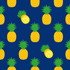 Pineapple Background BG Pattern Seamless Tropical Fruit Summer Wallpaper
