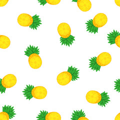 Pineapple Background BG Pattern Seamless Tropical Fruit Summer Wallpaper