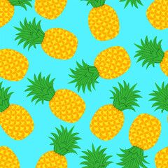 Pineapple Background BG Pattern Seamless Tropical Fruit Summer Wallpaper