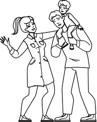 family laughing vector