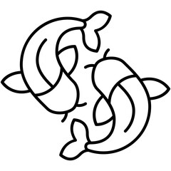 zen icon, line icon style, mind meditation yoga symbol vector stock.