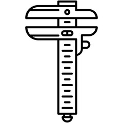 Trammel Icon, Line Icon Style, Engineer Tool Work Symbol Vector Stock.
