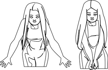 hair extension vector