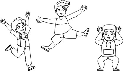 happy kid boy vector