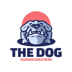 logo mascot dog angry cartoon