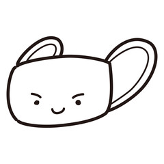 マスクのかわいいキャラクター