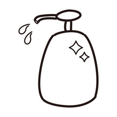 アルコール消毒スプレーボトルのイラスト