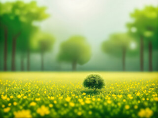 beautiful natural landscape with bokeh in Background.